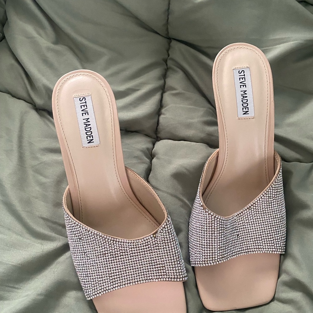 Steve Madden Women's Tan and Black Mules